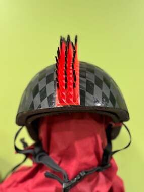 Raskullz Skull Hawk Mohawk Helmet Checkerboard Size Small